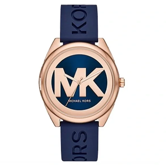 Michael Kors Janelle Ladies Watch Rose Gold and Blue MK7140 - Picture 2 of 4